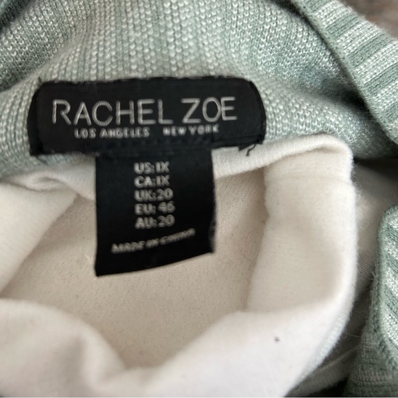Rachel Zoe Mint and White Knit Tunic Sweater 1x Mock Neck - Picture 4 of 5